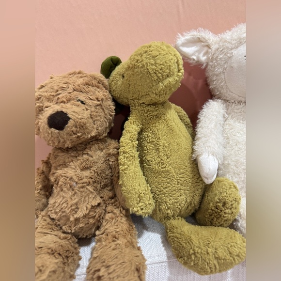 Retired Jellycat lot bundle bumbly teddy bear ostrich rainbow bashful dino pom - Picture 4 of 9